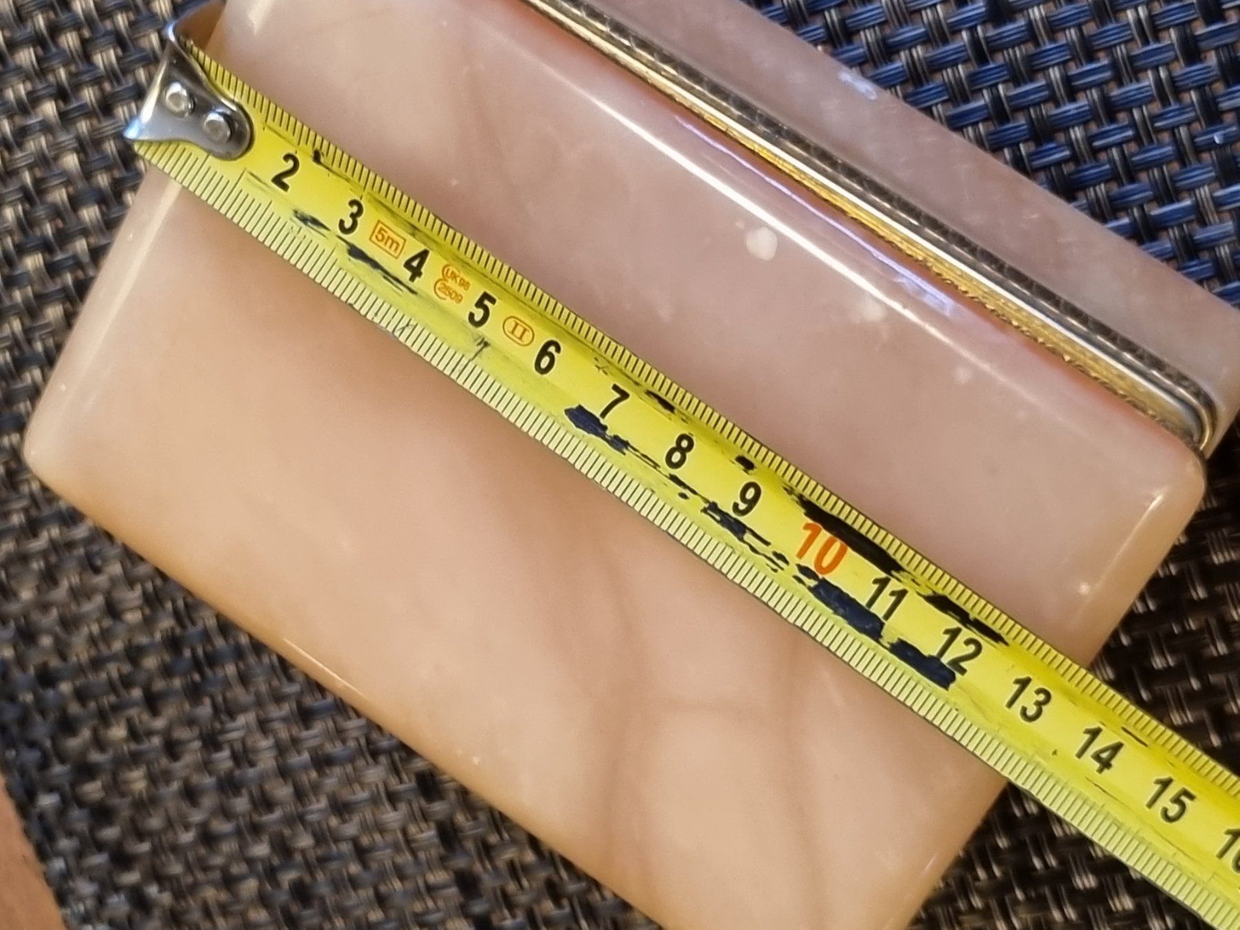 Behälter & Ähnliches: Vintage Onyx Alabaster Schatulle mit Metallrand – Gebraucht aus Scharnachtal von devin03 8
