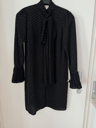 Elegantes Michael Kors Kleid Gr. XS schwarz gold Pünktchen