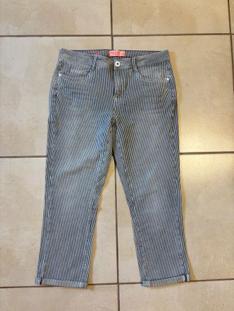 Sommer-Jeans Street One, blau-weiss, Grösse 30 - NEU