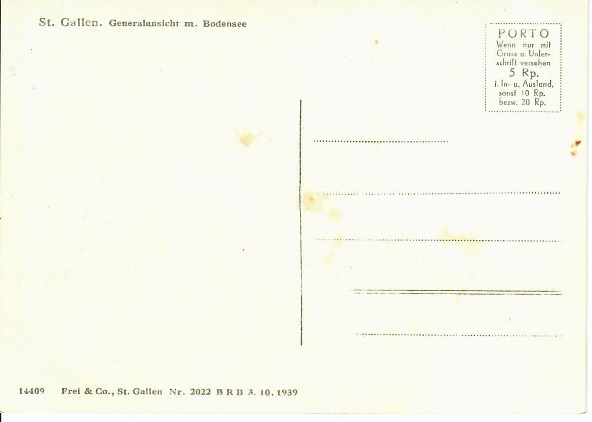 Ansichtskarten: St. Gallen – Gebraucht aus Hochdorf von Ziegel-16 1