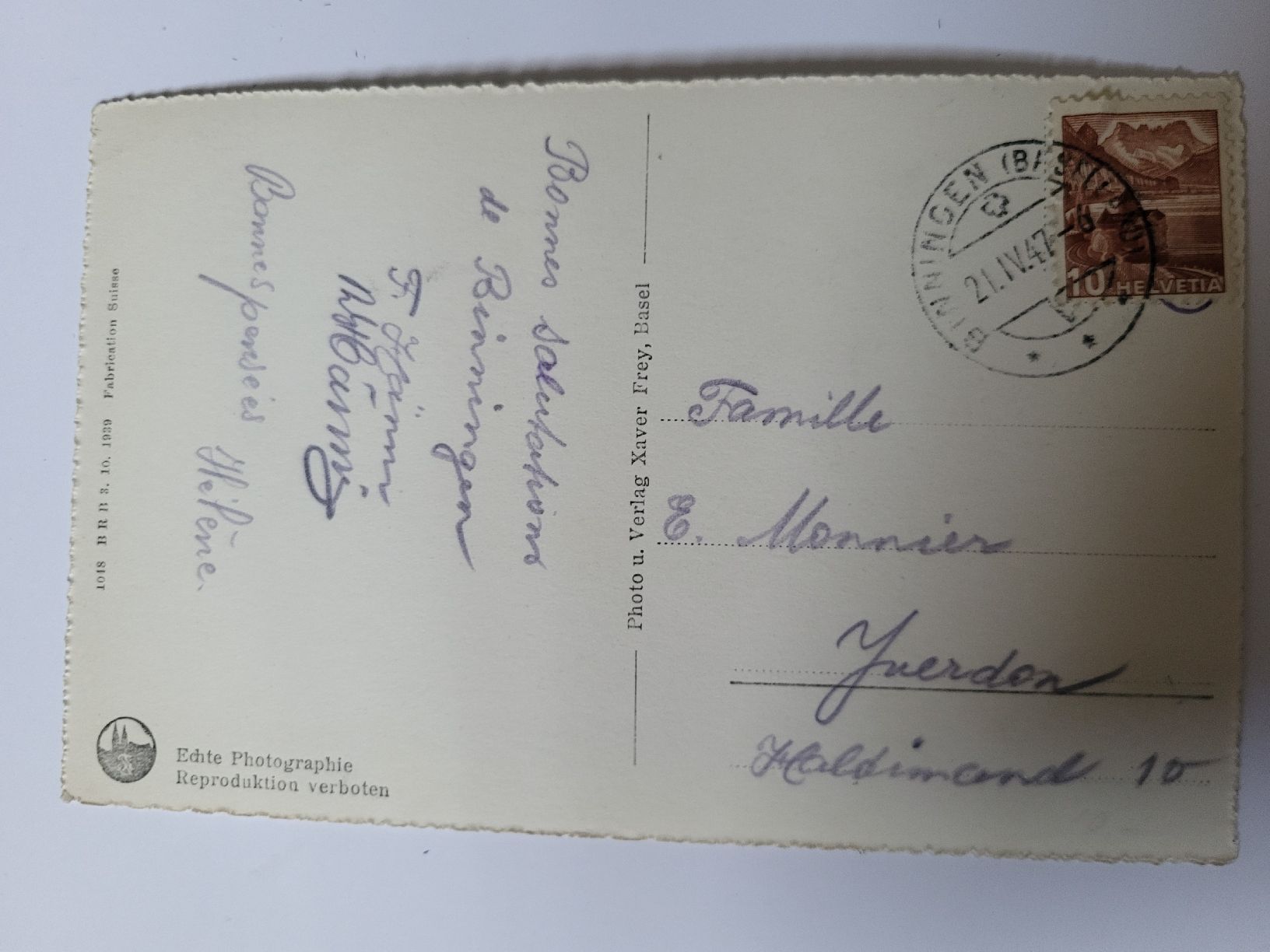 Cartoline postali: Alte Ansichtskarte Binningen Hauptstrasse mit Tram  R4 – Usato da nunningen venduto da mic_88k2 1