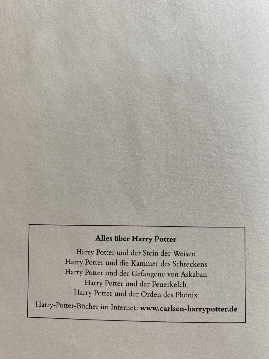 Libri: Harry Potter und der Orden des Phönix – Usato da Schwarzenburg venduto da Michellu 4