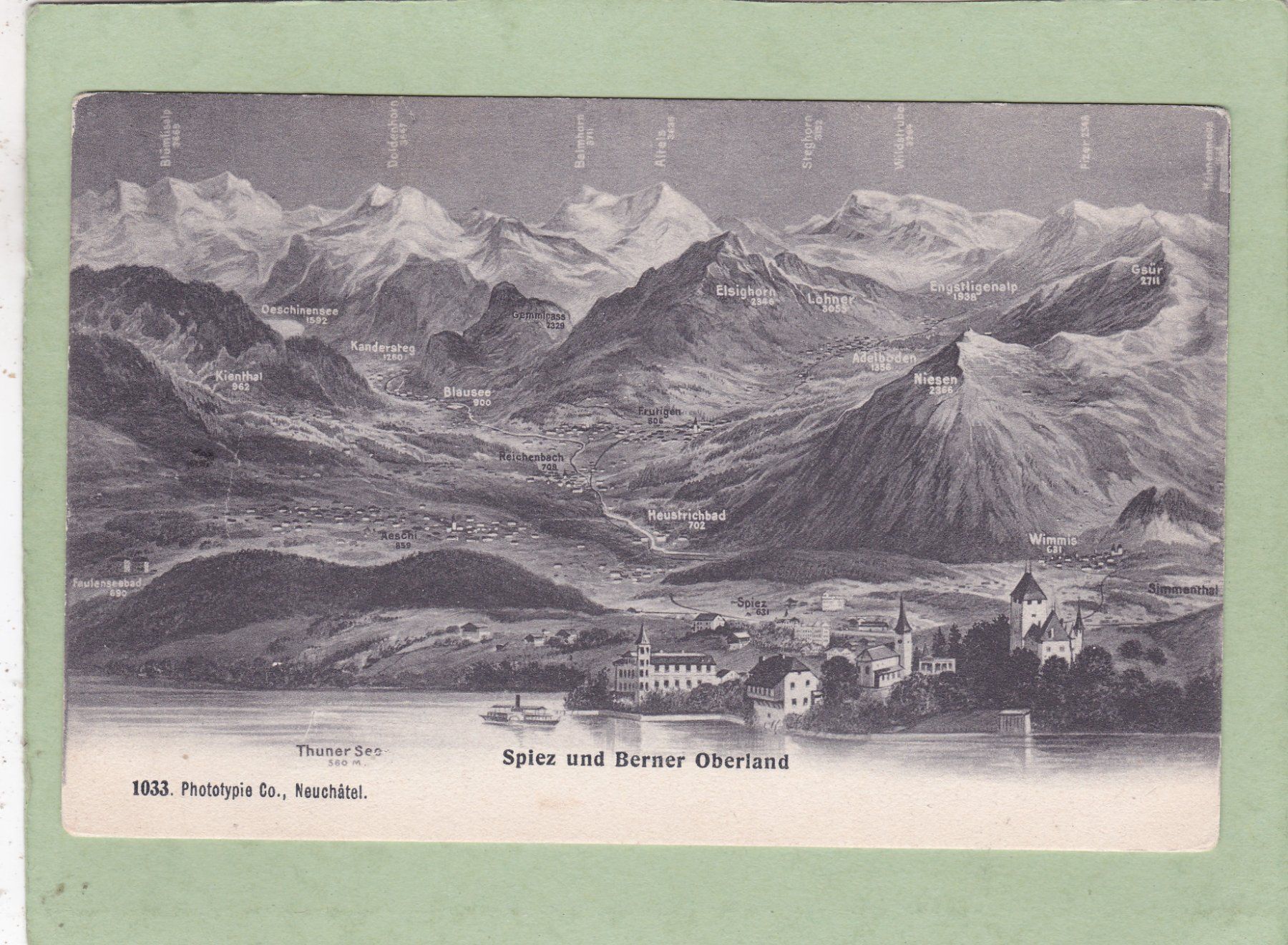 Cartoline postali: Spiez und Berner Oberland – Usato da Herisau venduto da Lisegrat2008