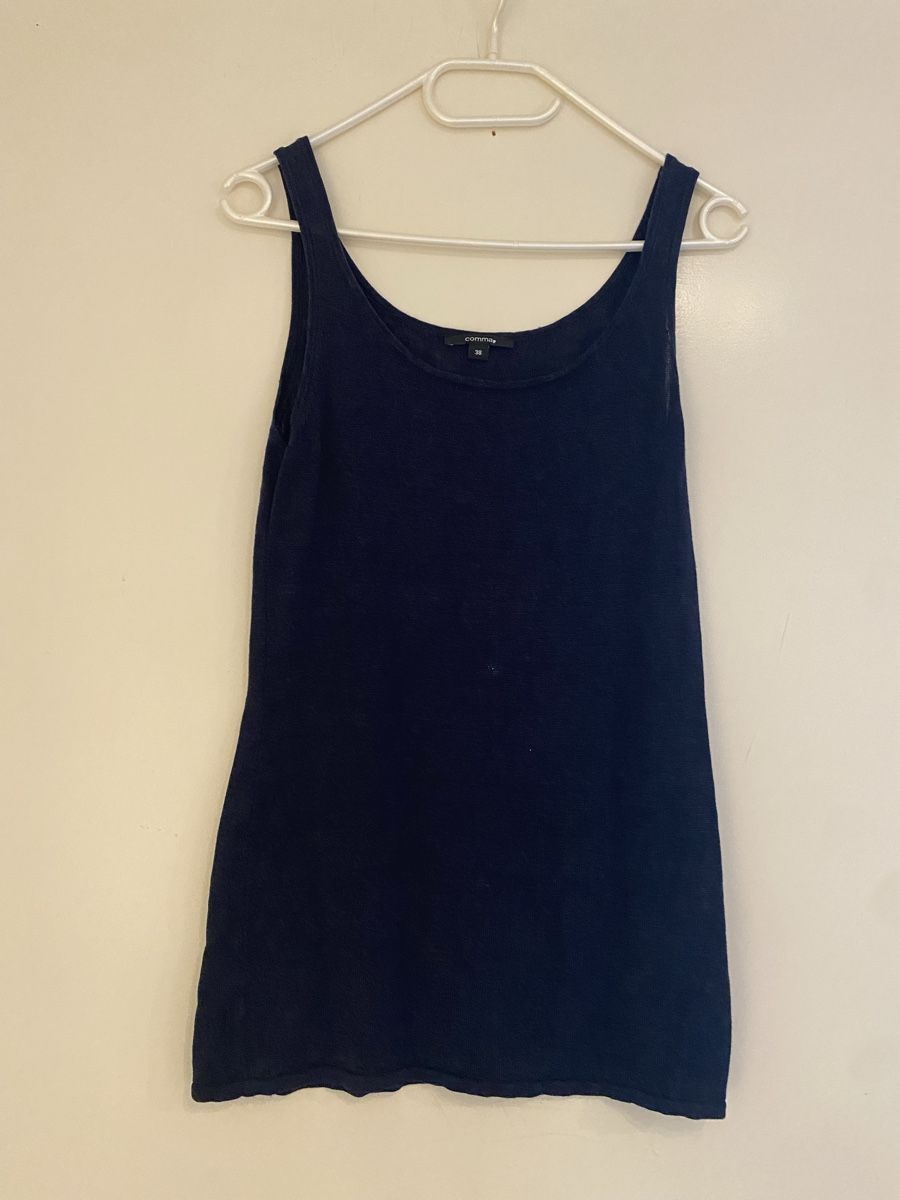Top: Comma dunkelblaues Trägertop, Grösse 38 – Usato da Hünenberg See venduto da lar_9zjk