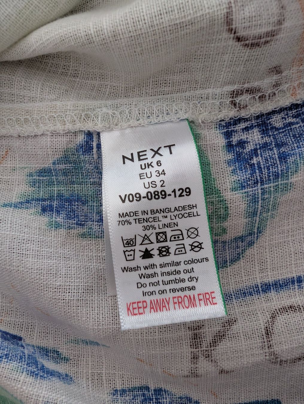 Next Camicette: Next Leinen Top mit Kartenprint – Nuovo (secondo la descrizione) da Lachen SZ venduto da numberphile 3