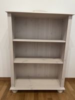 Regal Holz weiss lasiert mit drei Ablagefaechern
