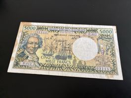  ENDED French Pacific Territories:P-3g,5000 Francs,1992-2010