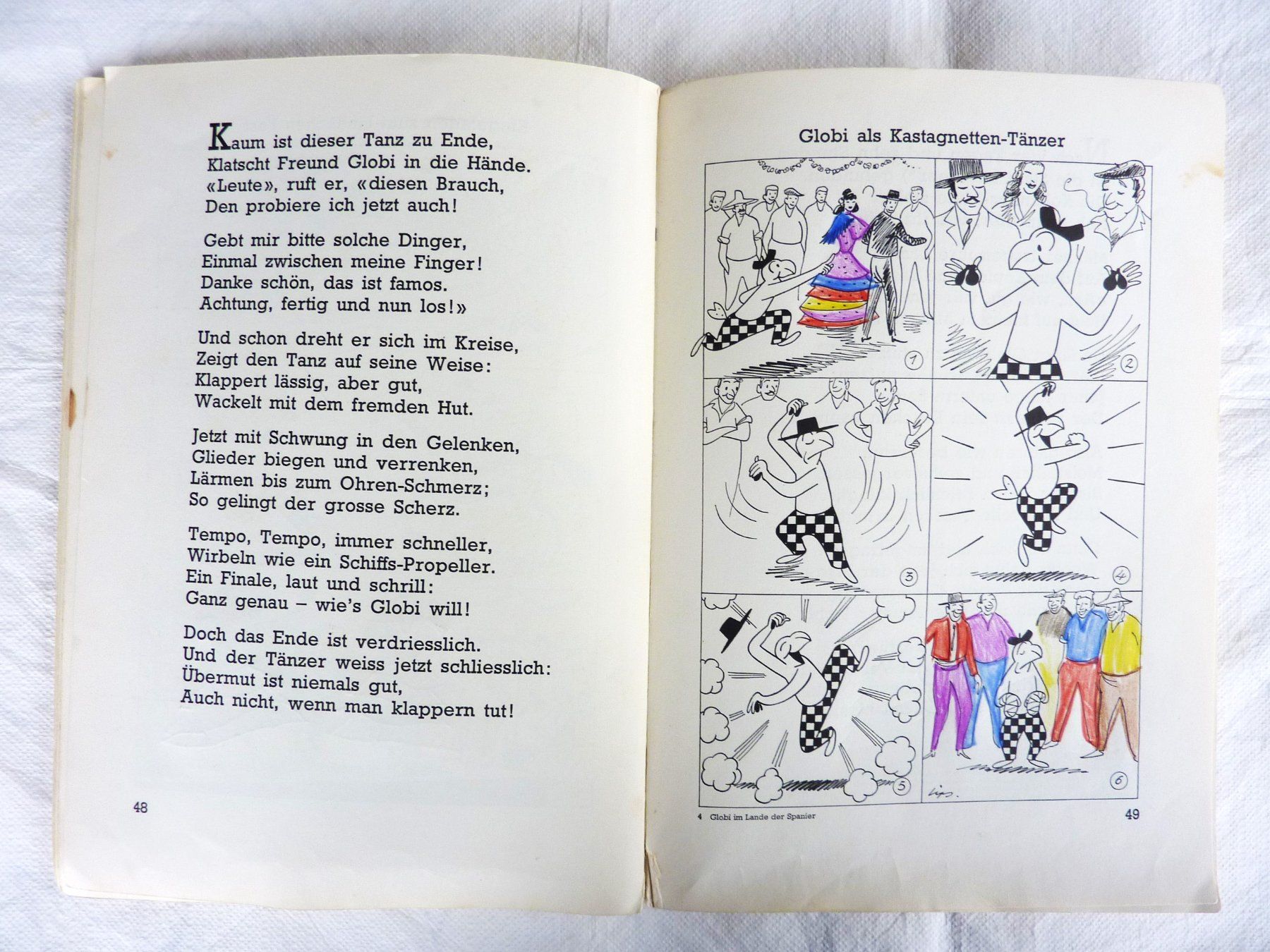 Comics: Globi im Land der Spanier, 1. Auflage 1959 – Gebraucht aus Lustmühle von kloster46 5