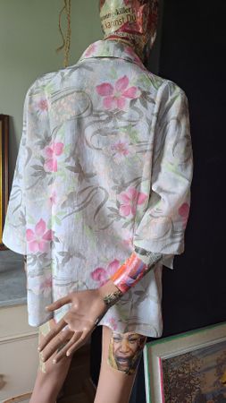 CAVITA Bluse L 42 44 Vtg Hemdbluse Damenbluse