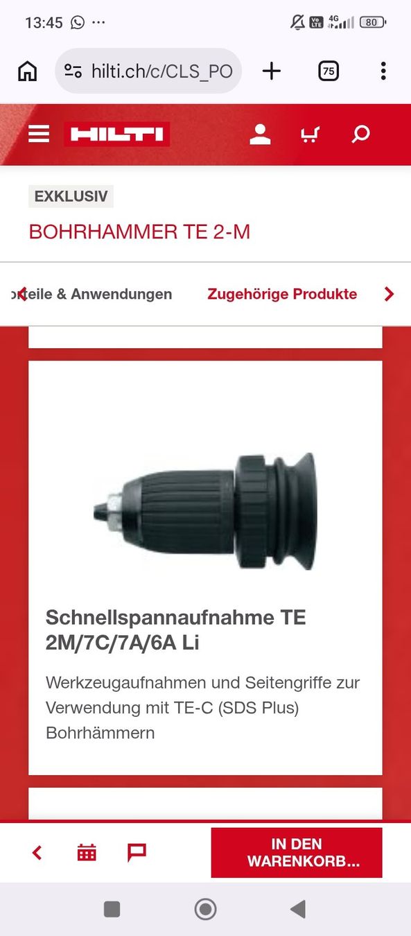 Hilti Trapani: Hilti schlagbohrmaschine – Usato da Oberengstringen venduto da stu_l6rn 3