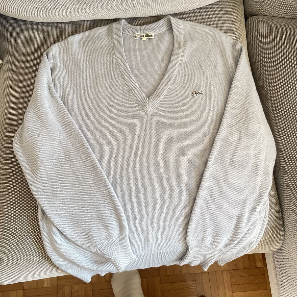 Lacoste Maglioni & Felpe: Vintage Lacoste V-Ausschnitt-Pullover, gr. 5, Hellblau – Nuovo (secondo la descrizione) da Bern venduto da dek_7bjd 8