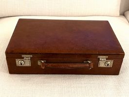 🍂 Valise Porte-Pipes en Cuir Anglais Vintage 8 Pipes ✨