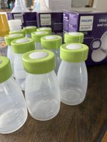 Baby Milk Storage Bottles & Breast Pump parts Set!