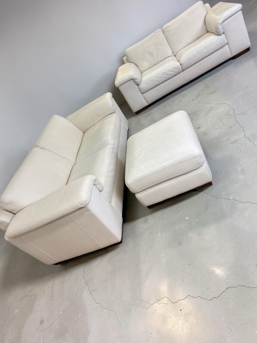 Natuzzi Divani: Natuzzi Brivido Sofagarnitur, echtes Nappaleder, Creme – Usato da Bachenbülach venduto da Sofalab.swiss 3