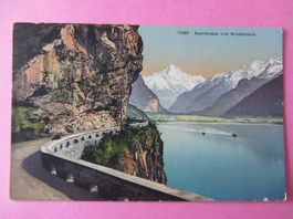 Axenstrasse mit Bristenstock und Flüelen,