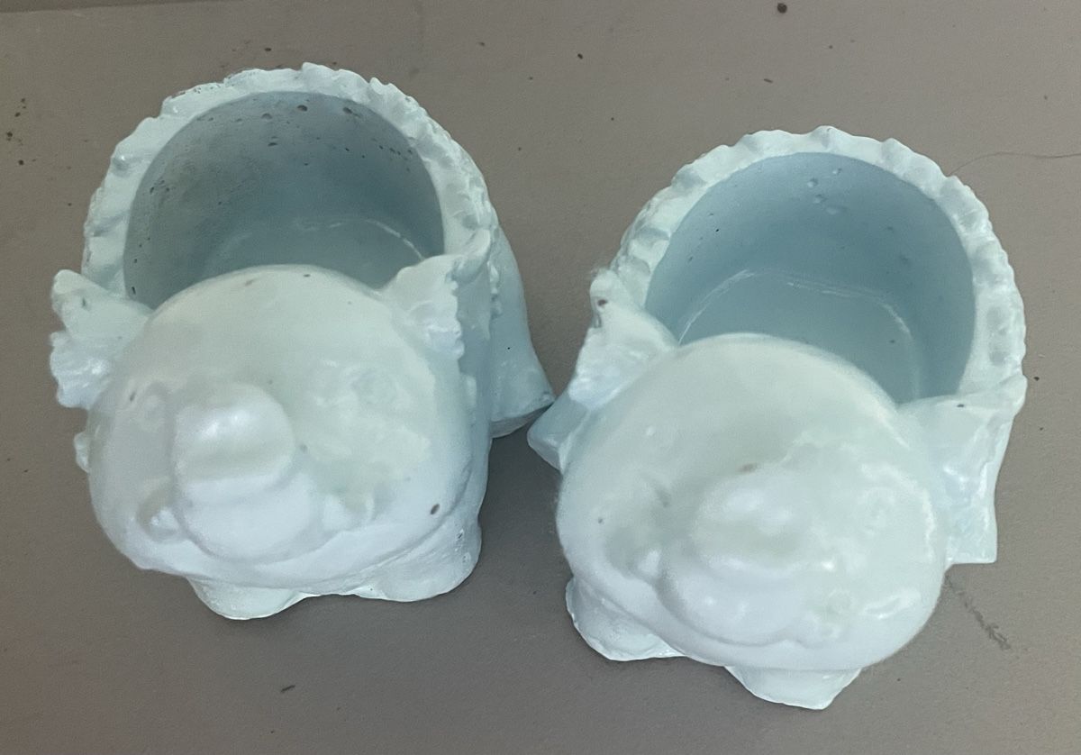 Tutte le decorazioni: 2 süsse Deko Elefanten Töpfe hellblau – Nuovo e nell'imballaggio originale da Au ZH venduto da Jaggy4