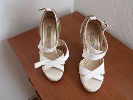 Paloma Barcelo Leder/Stoff Sandalen