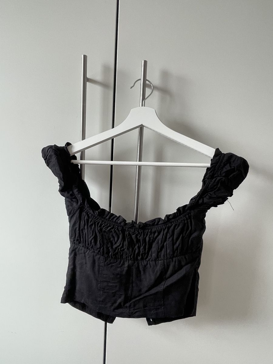Top: Princess Polly Bluse/ Shirt in schwarz – Usato da Biberstein venduto da koempossible 2