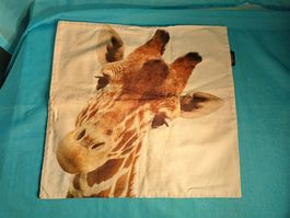 Kissenbezug Giraffe, Eierschale, 45 x 45cm, Reissverschluss