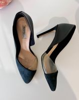 Escarpins asymétriques, en daim et cuir, 37, Bershka