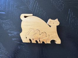 Naef Katzenfamilie Holzpuzzle / Design Sabu Oguro