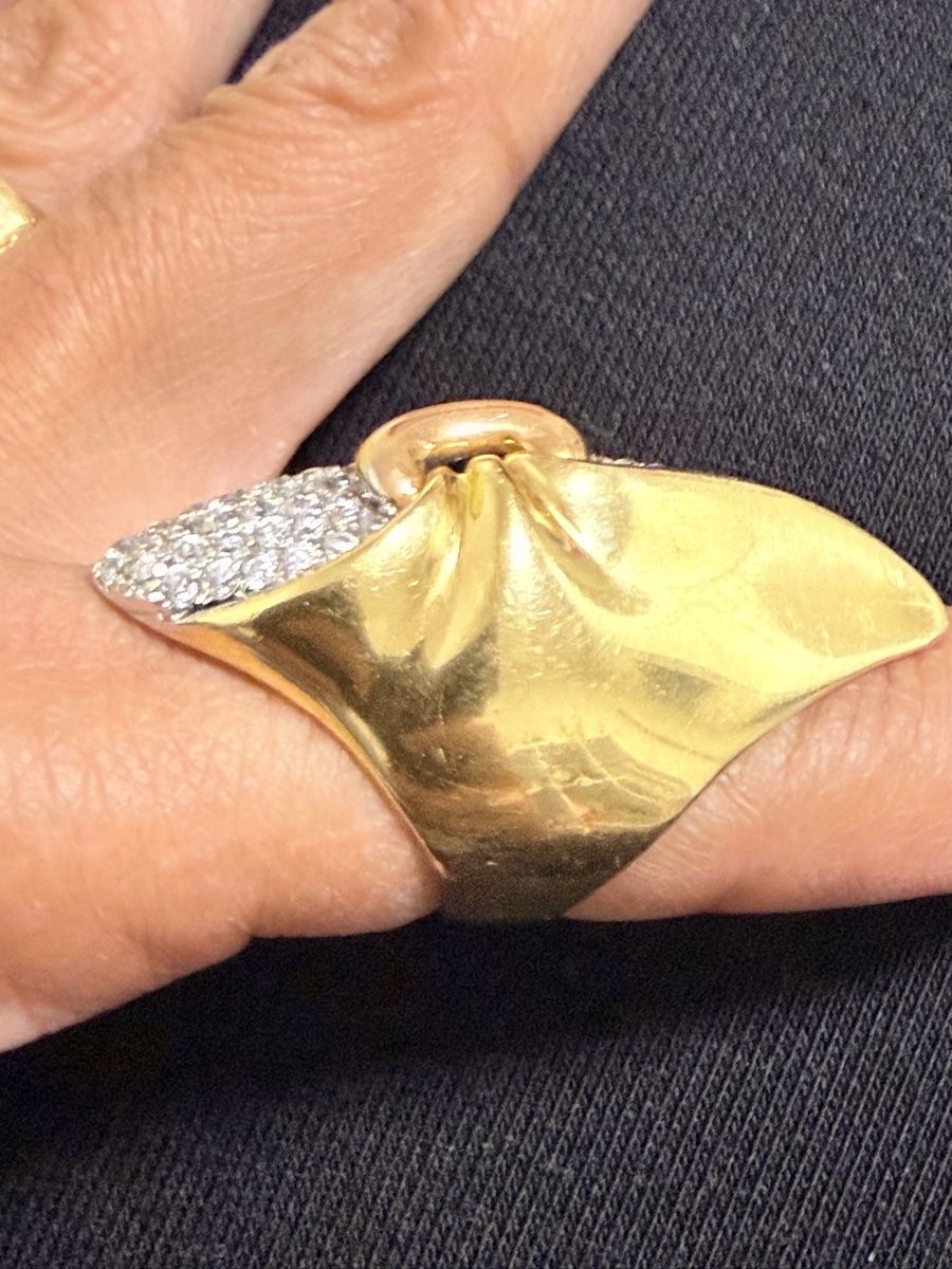 Bagues: GoldRing 18k mit weis Stein – D'occasion à Oberhof par RealStone 1
