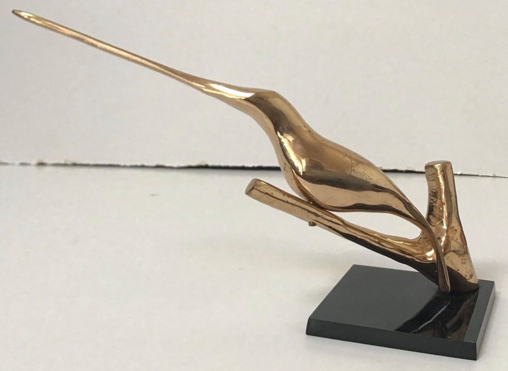 Sehr Interessante Vogel Bronze Skulptur 1