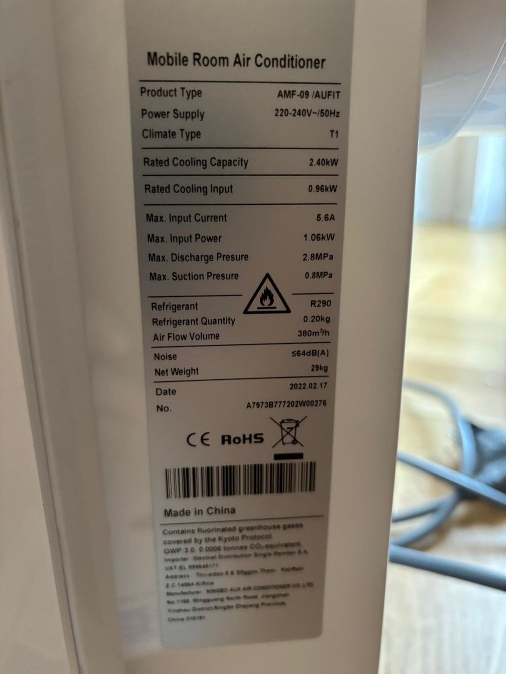 Klimageräte: Klimagerät - NEU & UNGEBRAUCHT! – Neu und originalverpackt aus Zürich von Friedrich74 5