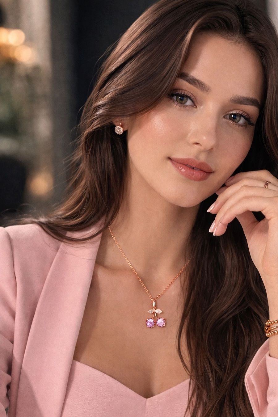 Catenine: Collier Cerise 🍒 moissanites – Nuovo e nell'imballaggio originale da St-Maurice venduto da Sandrinette123 3