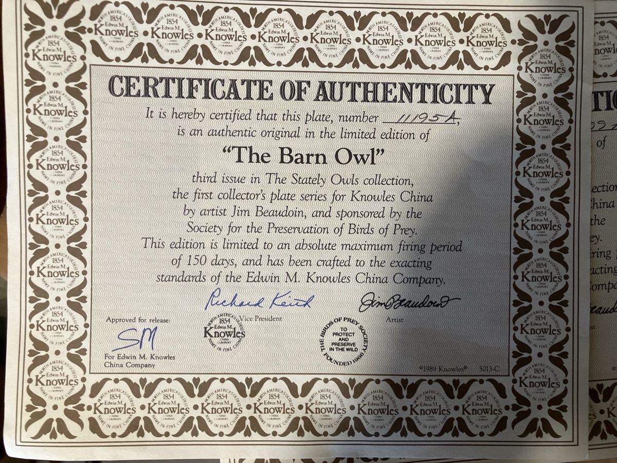 Teller: Bemalte Eulen Teller by Jim Beaudoin ab 1 CHF – Gebraucht aus Erlenbach im Simmental! von Simmentaler-Perlen 2