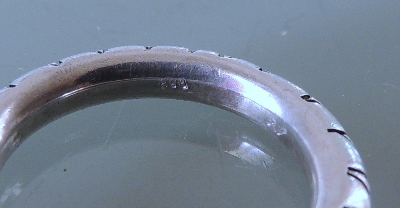 Anelli: Silber 800 Fingerring Gr. 53 – Usato da Waldenburg venduto da schaller707 3