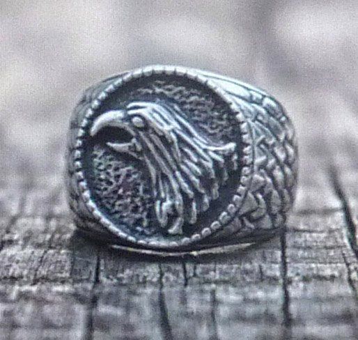 Ringe: Adlerring! Massiver Edelstahl! – Neu und originalverpackt aus Lamboing von Qtrica
