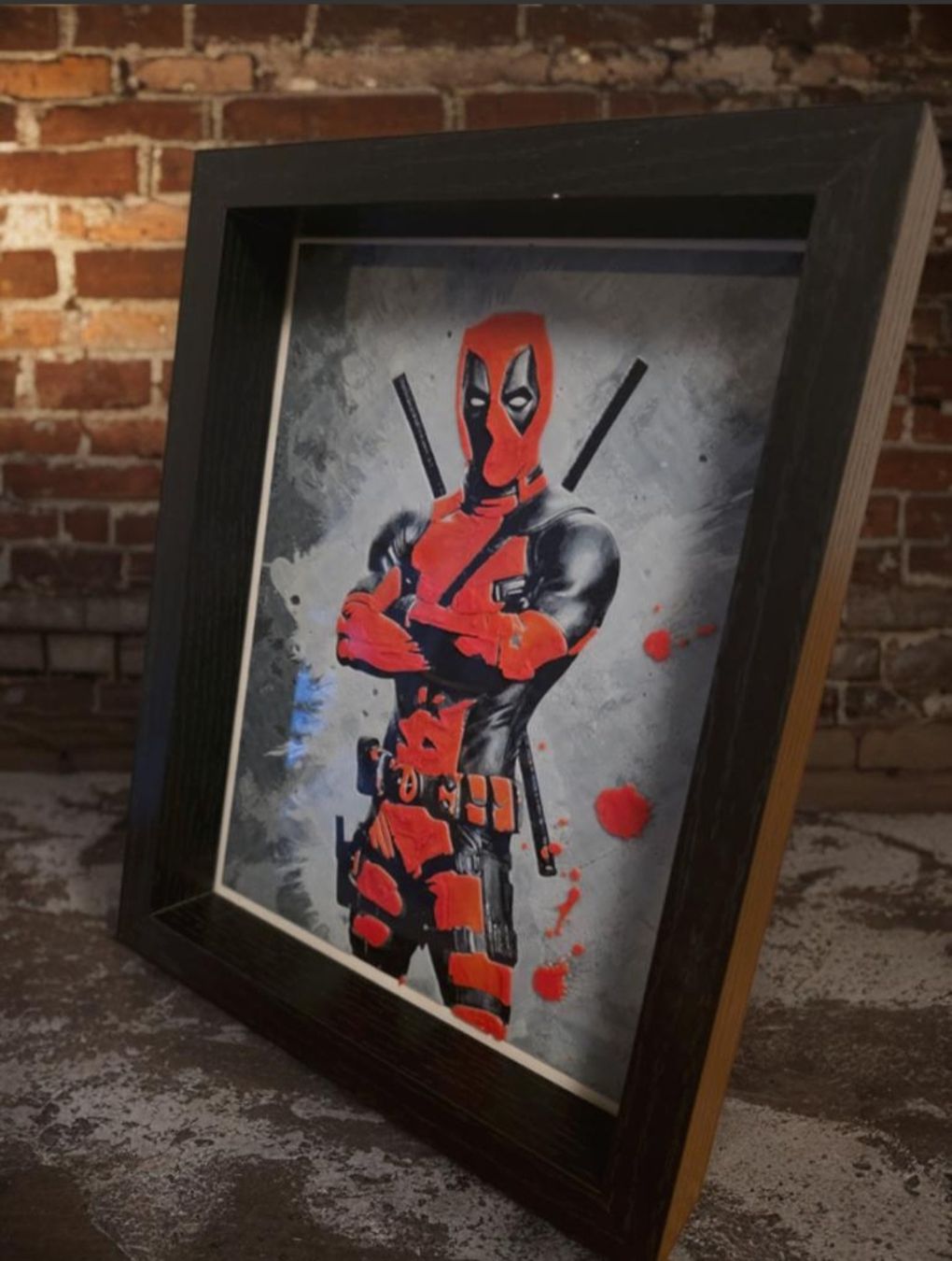 Gemälde: Quadro 3D Deadpool con cornice – Stampa 3D multicolore – Neu (gemäss Beschreibung) aus Figino von dif_2gsf