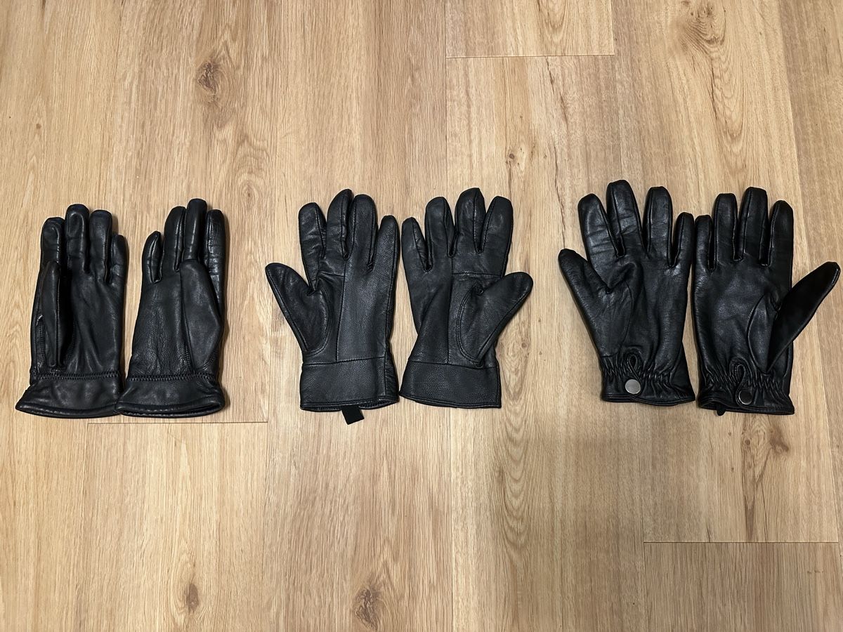Handschuhe & Handstulpen: 3 Paar Schwarze Leder Handschuhe  – Gebraucht aus Steinhausen von casaplia 4