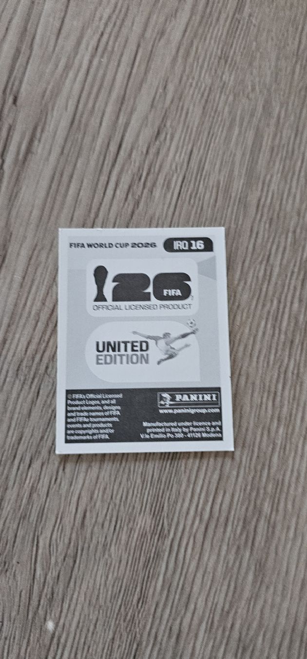 Panini Carte collezionabili: Fifa World Cup Panini IRQ 16 – Nuovo e nell'imballaggio originale da Biel VS venduto da volcom8702 1