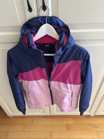 Für Girls: Winterjacke CRIVIT, blau/rosa, Grösse 146/152