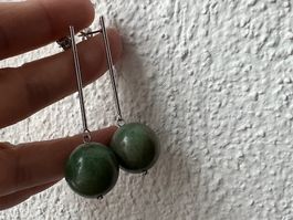 Grosse Jade Ohrringe - elegant/stylisch