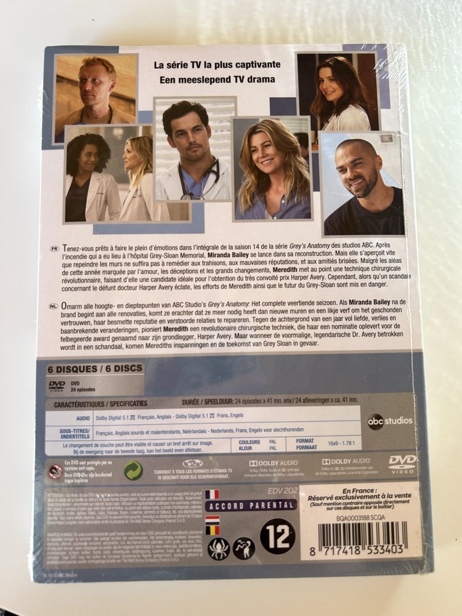 Alle DVDs: GREY’S ANATOMY SAISON 14 – Neu und originalverpackt aus St-Cierges von Crisi53 1