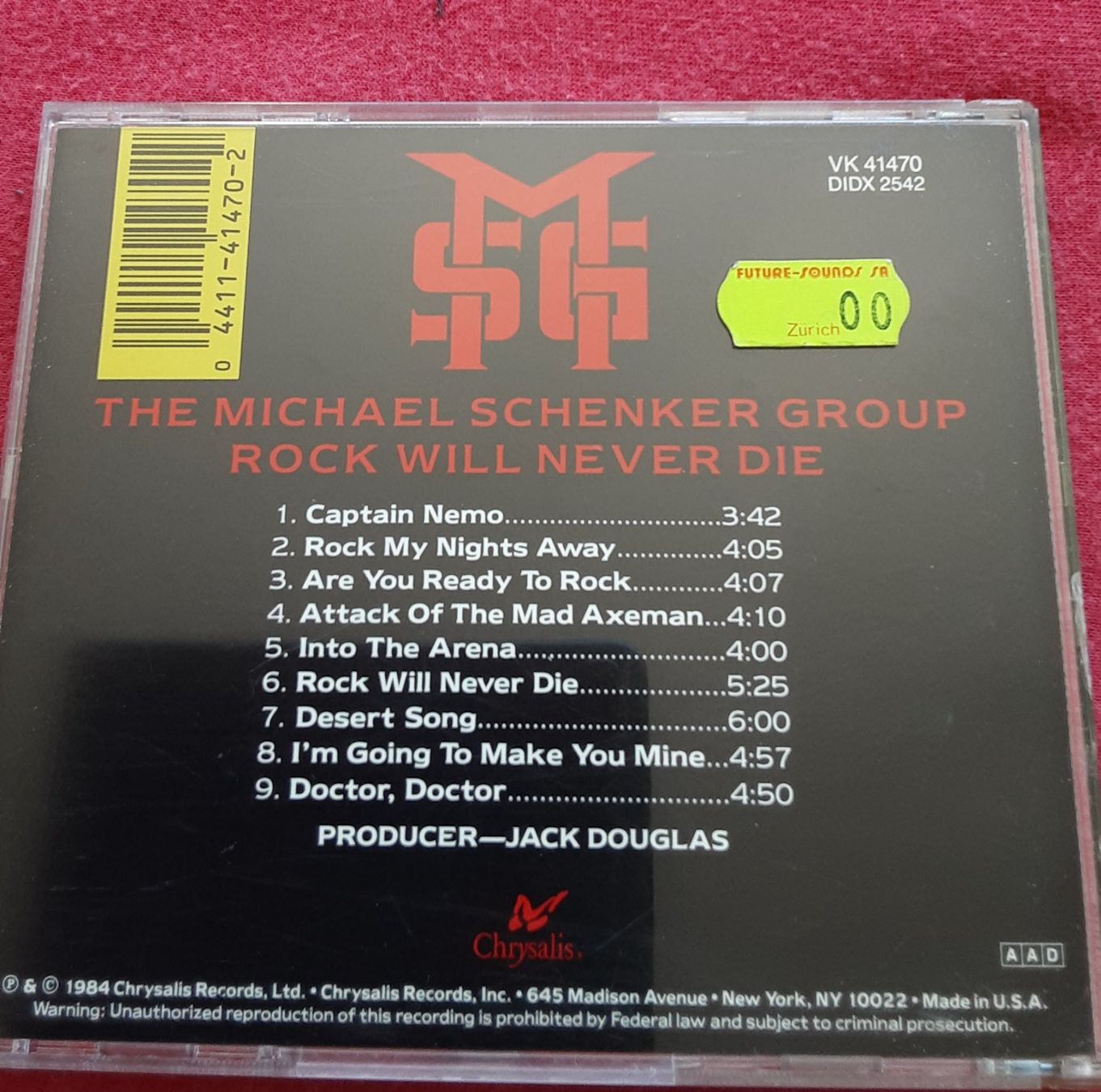 CD: Michael Schenker Group - Rock Will Never Die - CD! Top! – Usato da Bremgarten AG venduto da musiccollector 1
