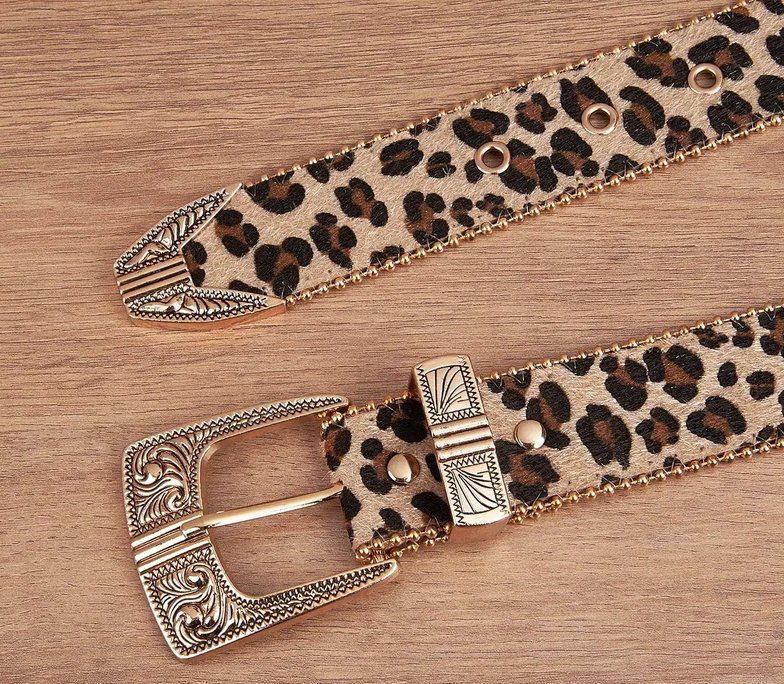 Cinture: Leopardengürtel mit Metallschnalle und Perlenbesatz – Nuovo e nell'imballaggio originale da Lausanne venduto da FASHION-WORLD-SHOP 3