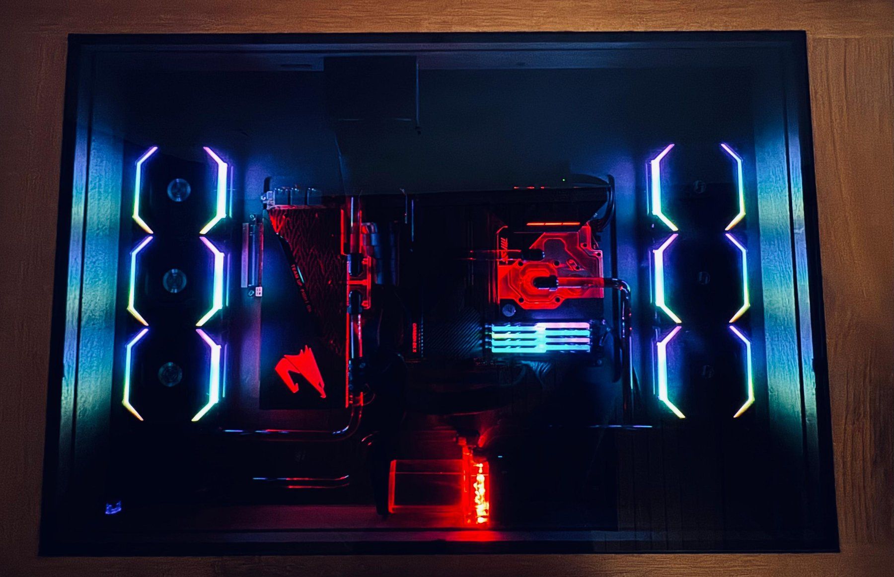 PC: Designer Schreibtisch Eiche massiv mit Glasplatte – Usato da Felsberg venduto da HWSDesign 3