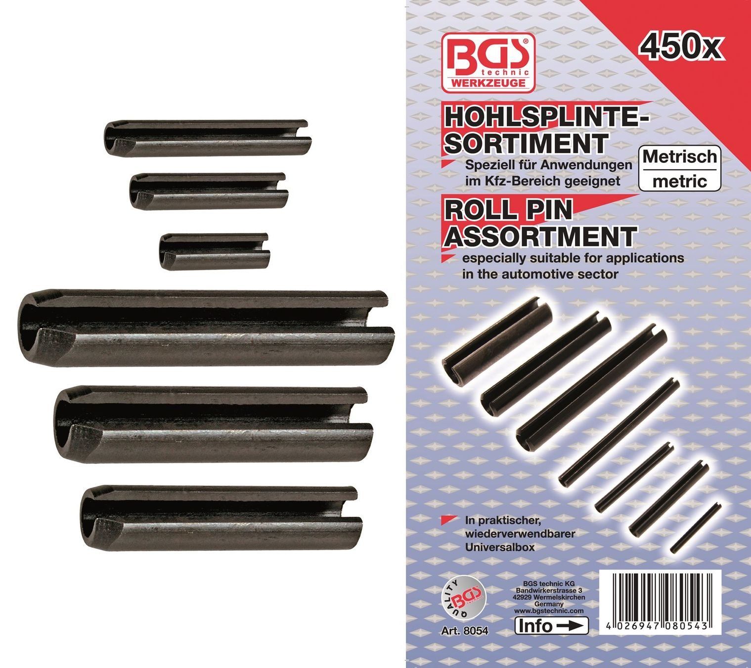 Alle Werkzeuge: Hohlsplinte-/Federstifte-Sortiment, 450-tlg. – Gebraucht aus Dietikon von Numis8953
