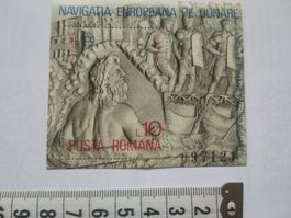 Briefmarke Block Rumänien 1977 Donau Schiffahrt