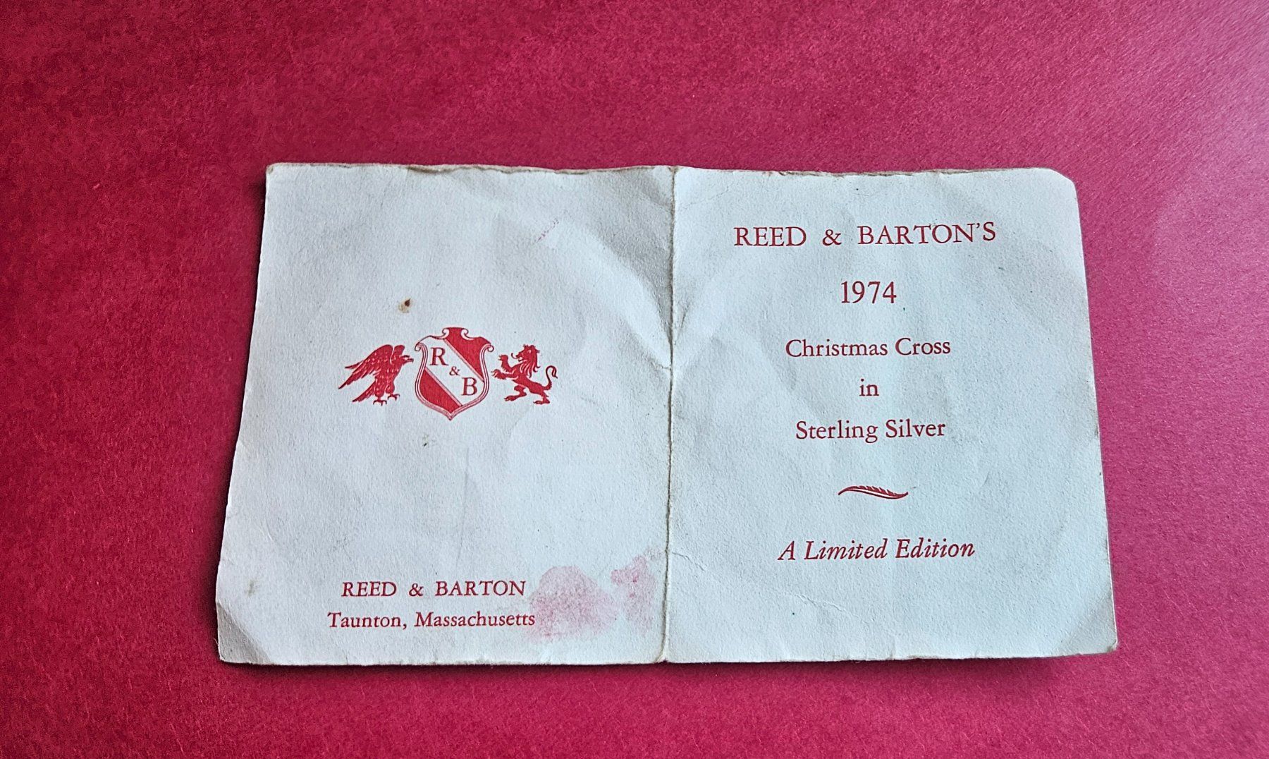 Medaglie: Weihnachtskreuz Reed & Barton Sterling 1974 Anhänger – Usato da Tenniken venduto da tententen30 3