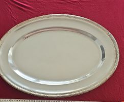 Vintage Silver-Plated Serving Tray - Elegant Design!