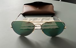  Ray-Ban Aviator, gold/grün, mit Etui 
