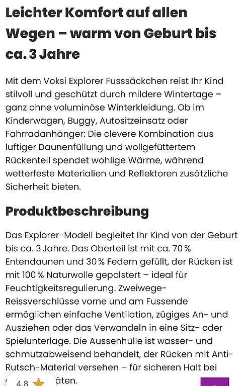 Sacchi a pelo: Voksi Explorer Fussack schwarz – Usato da Glarus venduto da steffif. 3