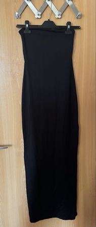 Damen Kleid schwarz Trägerlos Grösse S