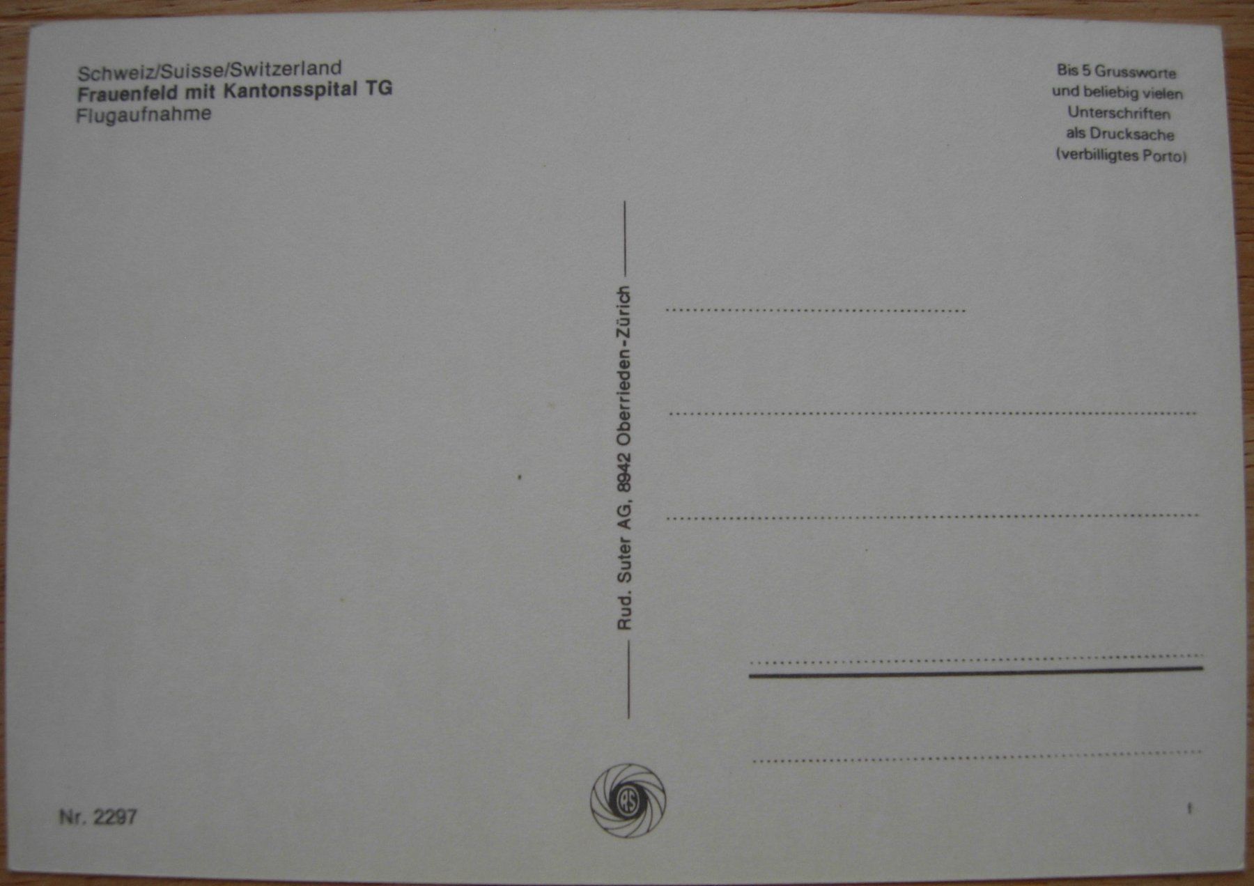 Cartes postales: Ansichtskarte ungelaufen - Frauenfeld – D'occasion à Dübendorf par rumpumpel 1