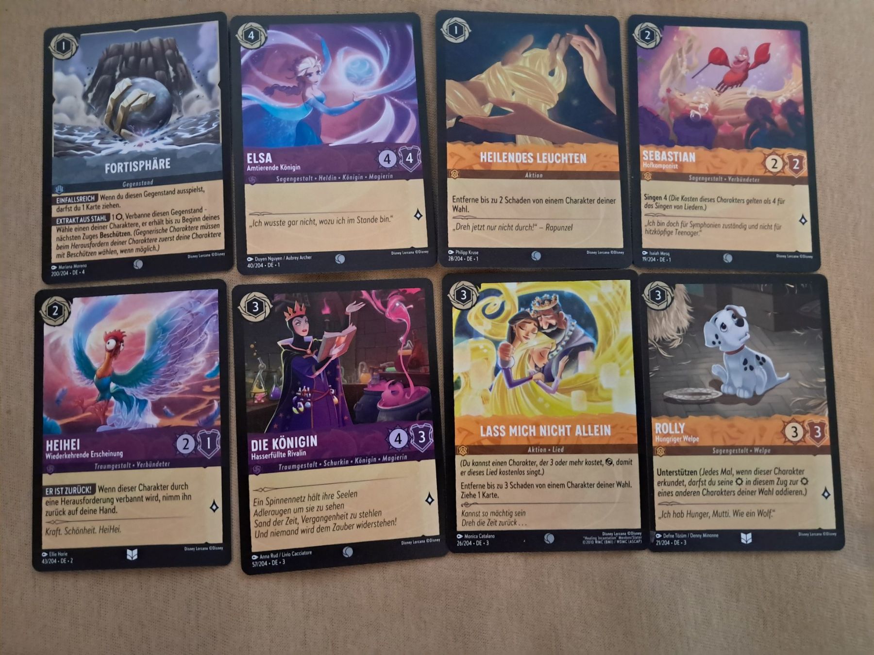 Disney Sammelbilder & Trading cards: 8 Lorcana Karten – Gebraucht aus Arni AG von Belgarion
